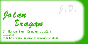 jolan dragan business card
